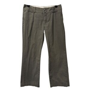 Eddie Bauer Womens Olive Green‎ Cropped Blakely Pants Size 8 Casual Chino
